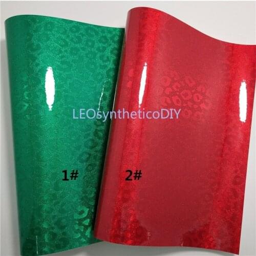 1PC 21X29CM TPU Leopard Glitter Faux Leather Fabric, Synthetic Leather Fabric Sheets For Making Bows LEOsyntheticoDIY T239