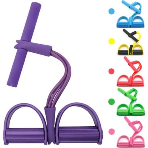 Multi Function Tension Rope Strong Fitness Resistance Bands Ankle Pedal Exerciser Sit Up Pull Ropes Yoga Fitness Train Equipment