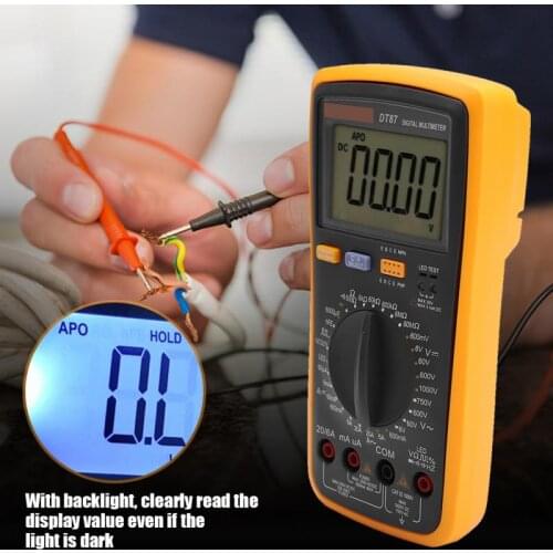 DT87 Multimeter Tester 6000 Counts AC/DC Volt Amp Ohm Capacitance Frequency meter Duty Cycle Diode Test Multi-meter multimetro