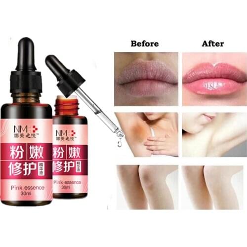 New Girls' Vaginal Lips Private Part Pink Underarm Intimate Whitening Dark Nipple Bleaching Skin Care Silky Body Essential oil