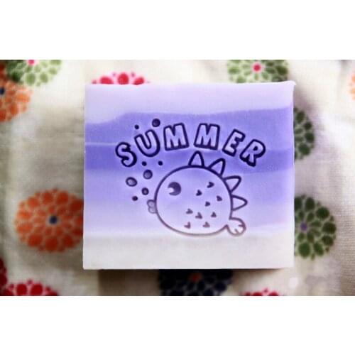 Summer pufferfish handmade soap pattern Mini diy soap stamp chaprter seal 4-5cm