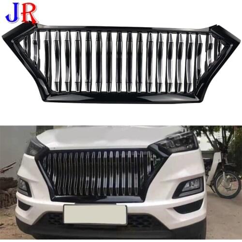 Super high quality Fit for Hyundai Tucson 2019 2020 Front Racing grille ABS silver grill GLOSS Black grille high quality