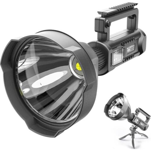 Portable LED Spotlights Flashlight Searchlight P70 Lamp Bead Mountable Bracket USB Chargable for Expedition Adventure Camping