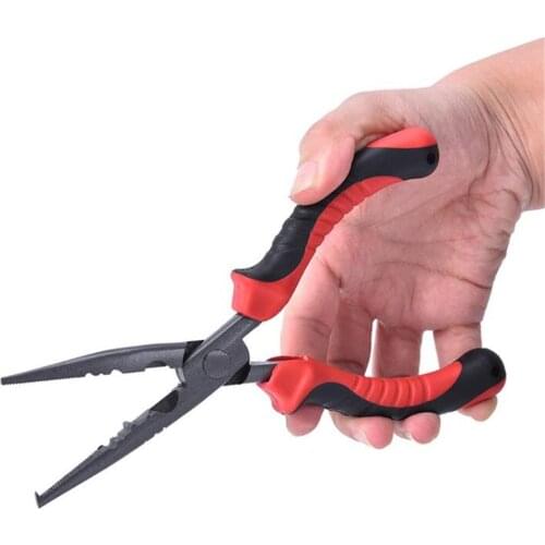 2021 Aluminum Alloy Fishing Control Hook Plier Tweezers Fishing Tongs Scissors Fishing Lip Controller Material silicone