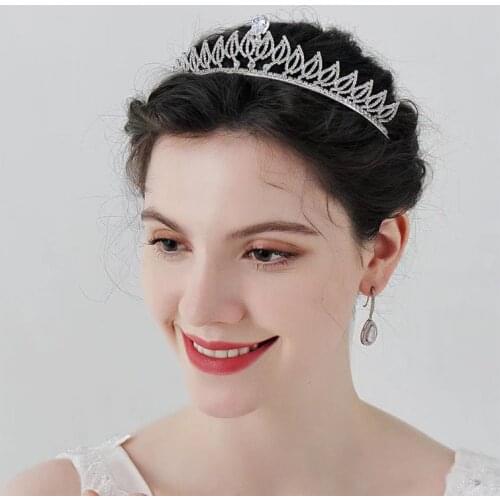 Wedding Rhinestone crown hair ornament bride headdress womens Baroque Rhinestone Crystal headdress bride party crown wedding
