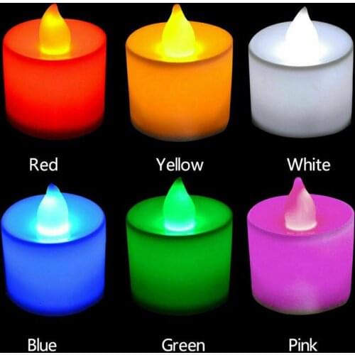24X LED Candle Lamp Flameless Led Tealight Candles Battery Operated Warm White Pillar Candle Bluk for Romantic Decorations