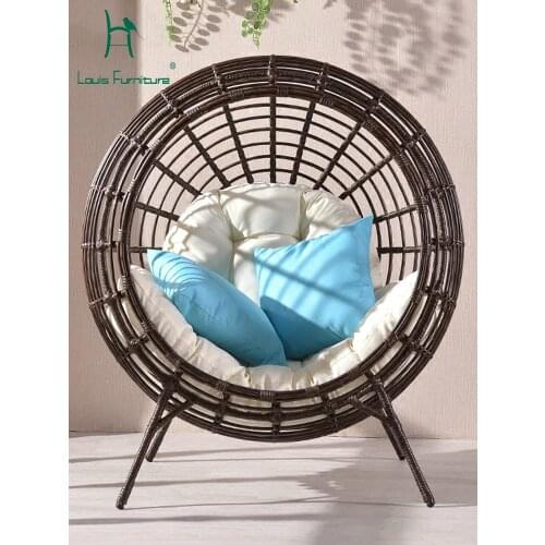 Louis Fashion Outdoor Sofas Living Room Lazy Chair Bedroom Balcony Adult Bed Swing Swing Basket