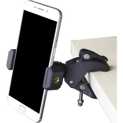 Universal Tripod Clamp 360 Degree Rotation Mobile Phone Video Fixed Position Holder For Macrophotography Product Shooting