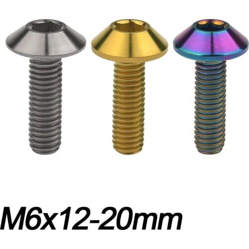 Xingxi Titanium Bolt M6X12 15 20mm Allen Hex Head Ti Screws M6 Bolt for Motor Bike disc Accessories Fasteners
