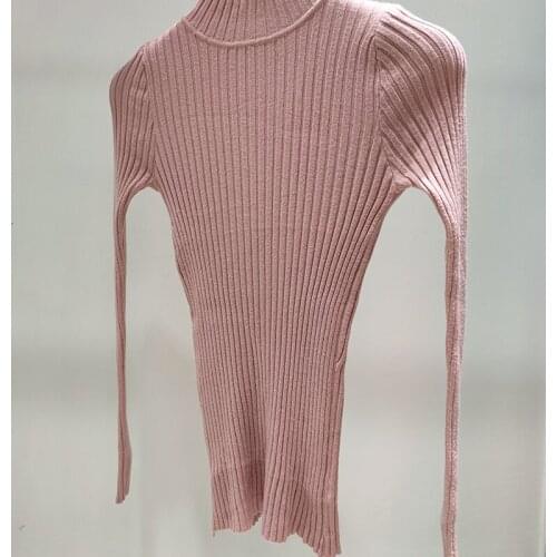 2021 Womens SweaterSolid Color Half High Neck Pullover Warmth All-Match Stylish Slim Fit,Quality