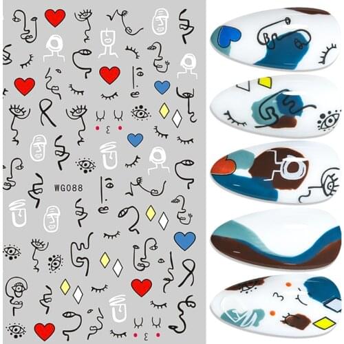 1 Sheet 3D Nail Sticker Strawberry Nail Art Decorations Foil Love Heart Design Nails Accessories Fashion Manicure Stickers