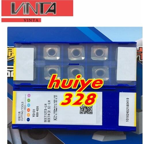 10pcs/lot YD101 K05-K20 SEET12T3-LH SEET4(2.5)-LH CNC Blade Aluminum blade turning insert Turning milling tool cutter