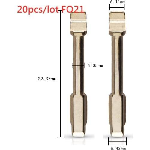 20pcs/lot Uncut Flip KD Remote Key Blade Type FO21 for Ford Modeo