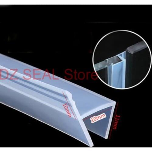 3 meters h shape bath shower door silicone rubber glazing sealing strip weatherstrip for 10mm glass