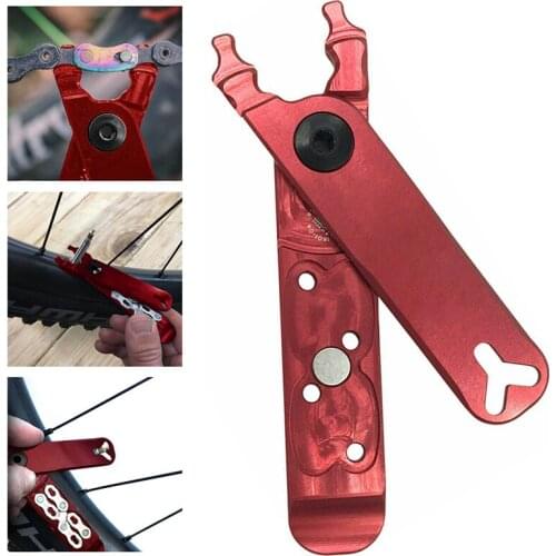4 in 1 Bicycle Chain Buckle Bike Master Link Plier Valves Tire Lever Chain Clamp Installation Removal Plier Bicycle Repair Tool
