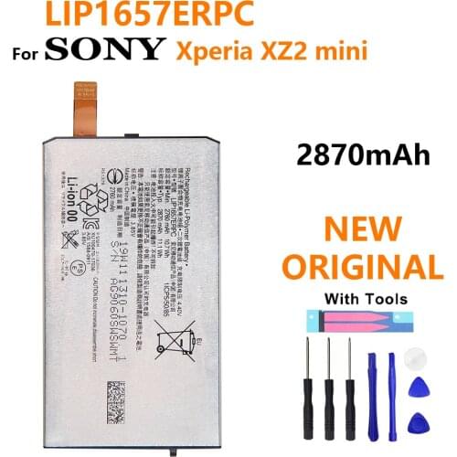 100% Original 2870mAh New High Quality LIP1657ERPC Battery For Sony Xperia XZ2 Compact XZ2 Mini H8324 H8314 SO-05K free tools