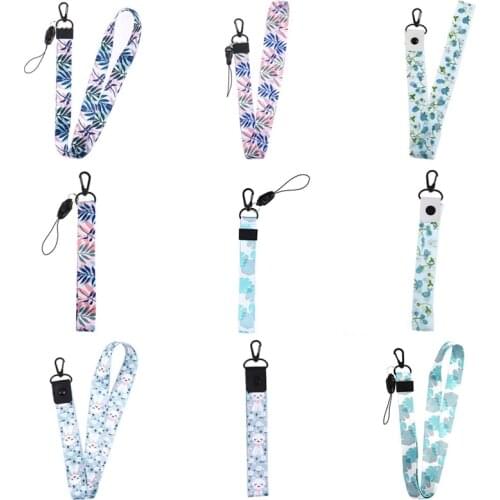 Cute Cat Bamboo Lanyard Neck Strap for keys ID Card Mobile Phone Straps for USB Badge Holder DIY Hang Rope Strap