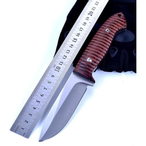 Free shipping Fixed Blade Knife 440C Stainless Steel Straight Knife Tactical Hunting Knife G10 Handle