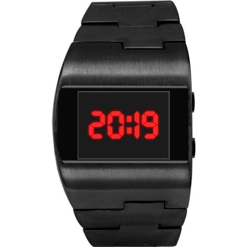 Watches For Men Cool Fashion Handsome Wide Steel Belt Monochrome Digital Electronic Watch Minimalist Bracelet Watchc Relogio New