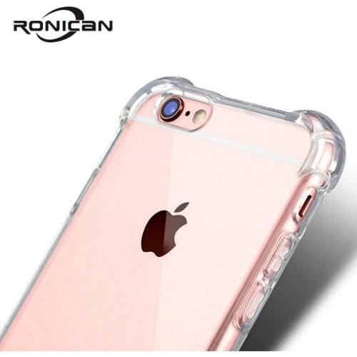 Portefeuille Case Cover For iPhone XR XS Max 6 7 8 Plus 5 5S SE Transparent Protective Shell Shockproof Soft TPU Silicone Coque
