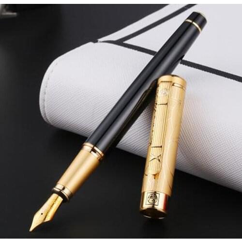 PICASSO 902A black and golden M nib fountain pen with pencil box
