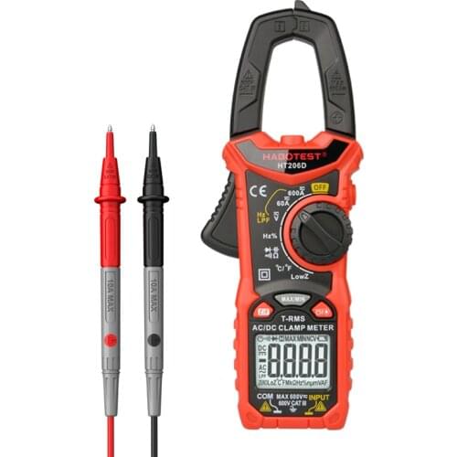 Abotest multímetro digital, ht206d ac dc 600v 600a ohm hz medidor de temperatura multímetro amperimétrico Abotest multímetro di