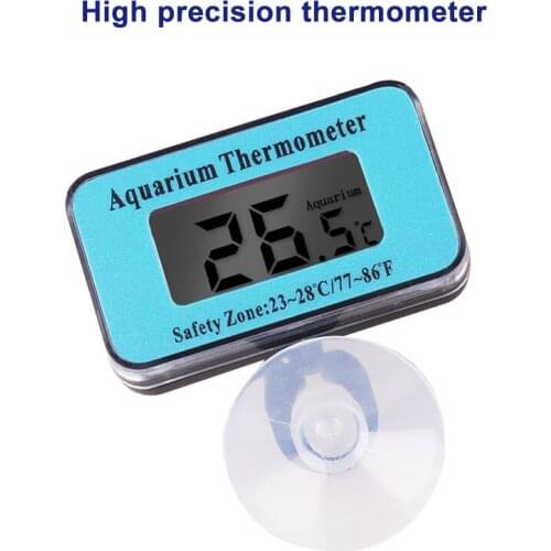 LED Digital Aquarium Thermometer Fish Tank Water Terrarium Temperature With Suction Cup CLH@8