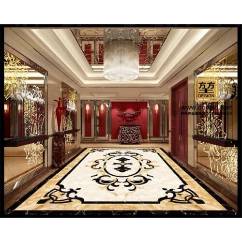 Beibehang European Style High Definition Floor Painting Marble Pattern Ceramic Aisle Parquet Living Room Bedroom 3D Floor