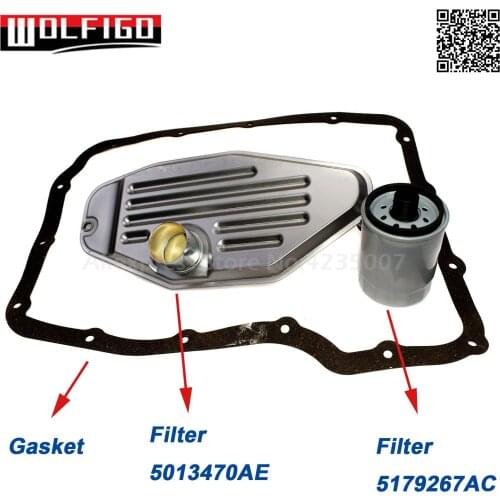 WOLFIGO New 1 PC 45RFE 545RFE 68RFE Transmission Filter 4WD Pan Gasket For CHRYSLER Dodge Durango 5013470AE,5015267AC,FT1223