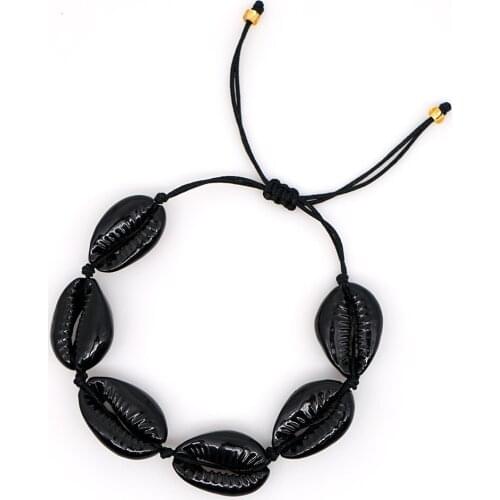 Go2boho Shelll Bracelet Summer Beach Bracelets Women Black Shell Jewelry Bohemian Handmade Pulseras Mujer Moda 2021 Gift Girl