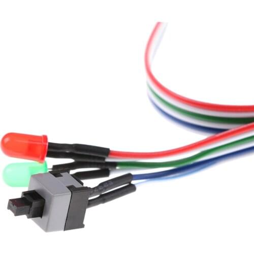 68cm Desktop Computer PC Case ATX Power On Reset Switch Cable With HDD LED Light