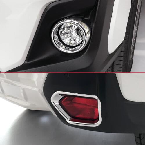 For 2018-2020 Subaru Crosstrek XV Chrome Fog Light Cover Surrounds Set Kit