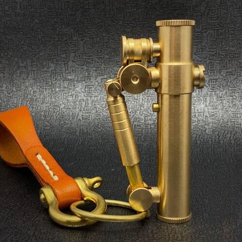 Brass pure copper handmade retro kerosene lighter automatic mechanical nostalgic creative vintage flint gasoline oil collection