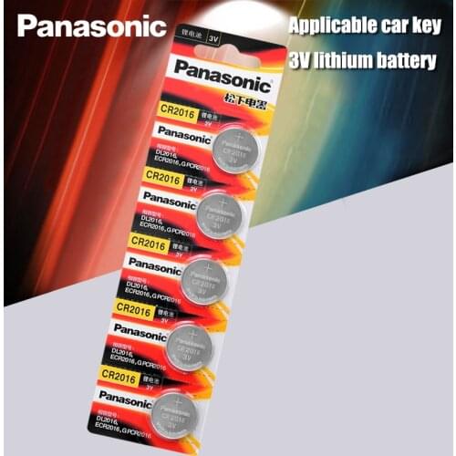 Panasonic Top Quality Lithium Battery 5PCS/LOT 3V cr2016 Button Battery Watch Coin Batteries cr 2016 DL2016 ECR2016
