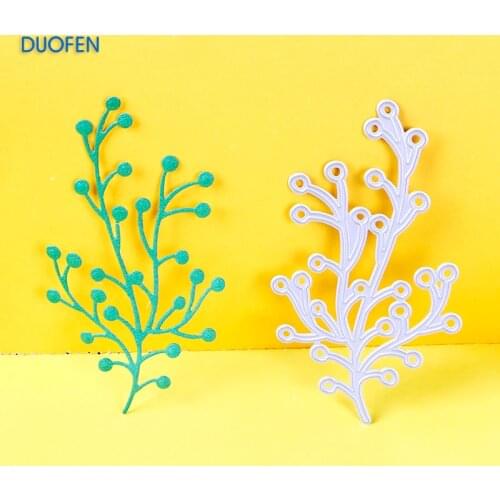 DUOFEN METAL CUTTING DIES 030030 1pc branch leaves cutout lace hollow embossing stencil DIY Scrapbook Paper Album 2018 new