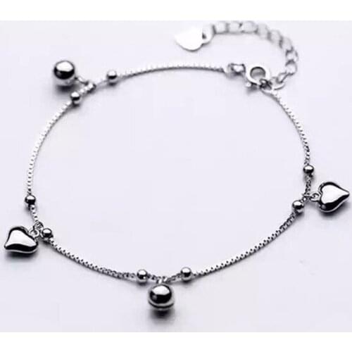 Trendy Jewelry Love Heart Charm Bracelet Simple And Sweet Hot Selling Metal Bracelet For Women Celebration Gifts
