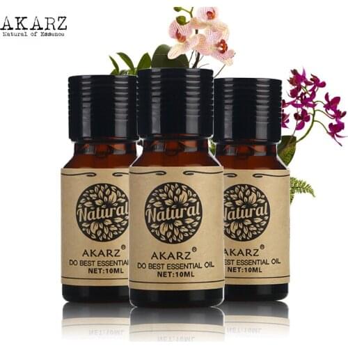 AKARZ Peppermint Chamomile Frangipani essential oil sets Top Brand For Skin Body Care Aromatherapy Massage Spa 10ml*3