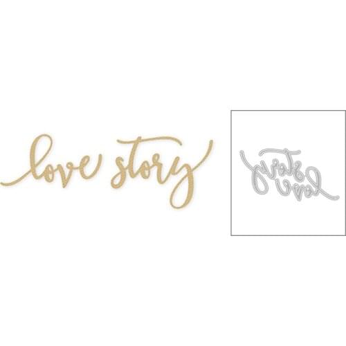 2020 New Valentine English Sentiment Words Love Story Metal Cutting Dies Cut For DIY Greeting Card Scrapbooking Making No Stamps