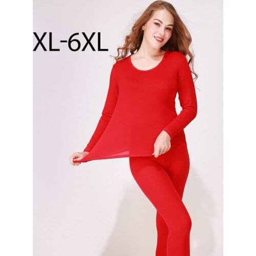 New Winter Thermal Underwear Women Modal & Plus Velvet Long John Women Set Thick Second Thermal Female Skin Fleece Two Piece Set
