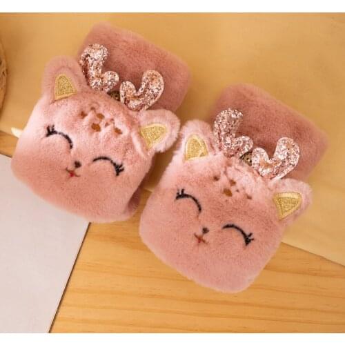 Women Children Winter Animal Gloves Teens Unicorn Thick Warm Gloves Cycling Sport Mittens and Mitts JYF