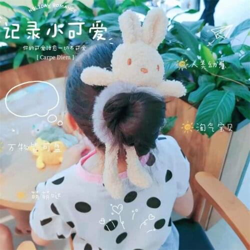 New Fashion Cute Plush Bunny Bear Girls Rubber band elastic Hair bands Korean headwear Girls Scrunchie hair Accessories