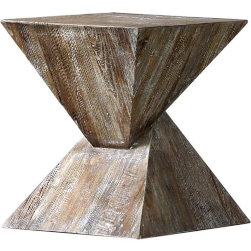 Sofa Side Cabinet American Light Luxury Corner Table Bedside Lamp Table Nordic Industrial Style Modern Minimalist Solid Wood Tea