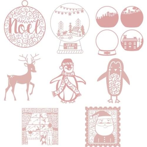 Christmas Santa Clause Penguin Metal Cutting dies 2019 new Craft Dies for Embossing Paper Card making Scrapbooking Decoration