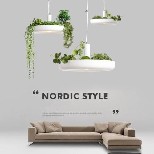Nordic Sky Garden Plant Pendant Lights DIY Lamp Flower Pot Hanging Lamp Dining Room Restaurant Bar Lighting Fixtures Home Decor