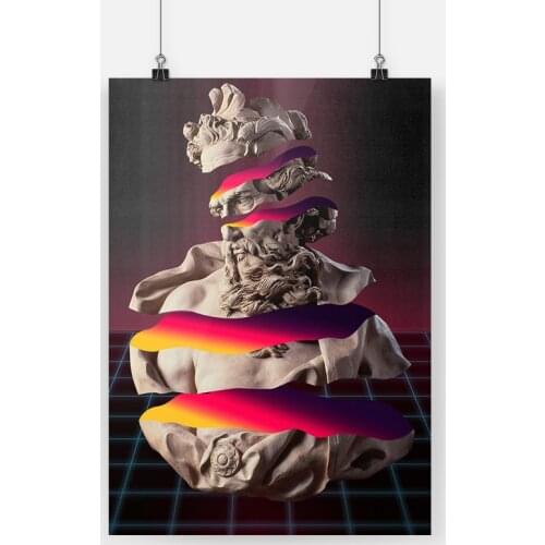 Bust of Neptune Modern Poster Canvas Painting Wall Art Decor Living Room Bedroom Study Home Decoration Prints