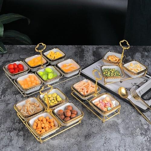 Fruit Plate Creative Modern Living Room Dry Snack Plate Table Decoration Restaurant Hotel Service Tray Kitchen Storage Supplies