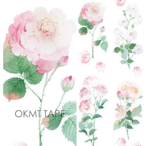 Rose Floral Journal Washi Tapes Flower Japanese