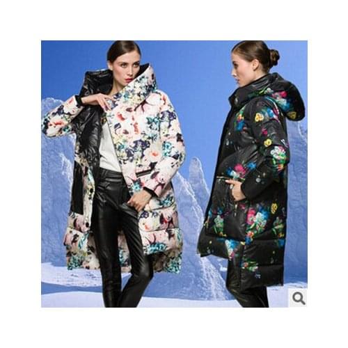 Women Down Jacket Brand 2021 Winter Jacket 90% duck Down and Parka womens print down coat Downs Jackets long Outwear coats