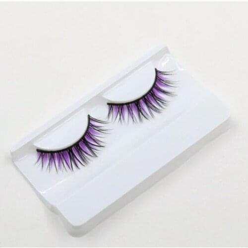 1Pairs fashion Eye Lashes High Quality mounted colour false eyelashes individual