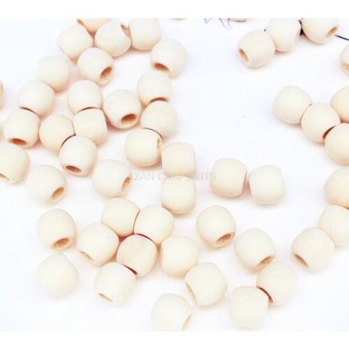 1000pcs bleach Wood Beads 11.5mm, big hole 5mm Wood Beads, Wooden Beads
